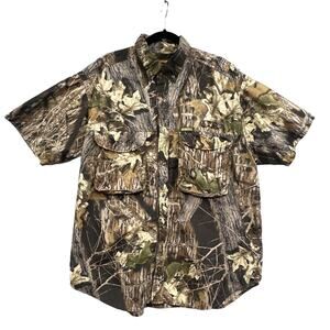 Remington Shirt XL Camo Short Sleeve Bird Hunting Vented Camping Hiking Utility